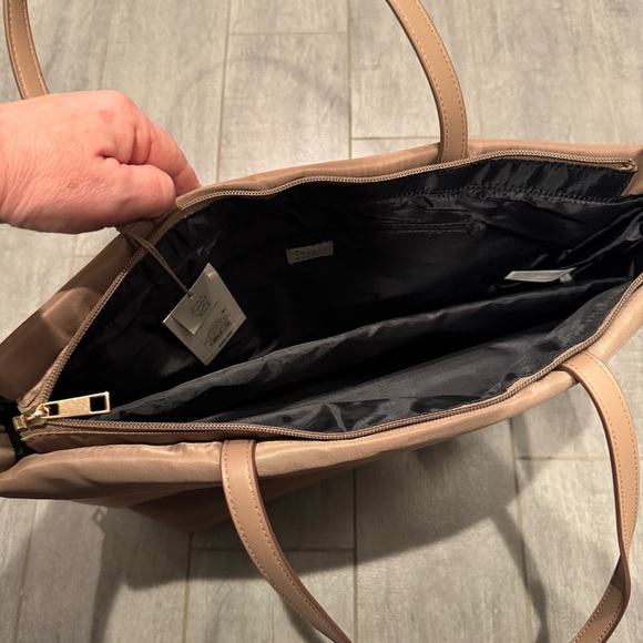 A New Day x Target Tote Handbag Padded Laptop Sleeve, Phone Pocket, Taupe/Beige - Picture 3 of 9